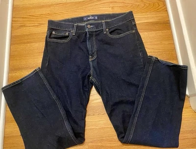 Hollister 36x32 Men’s Straight Leg Dark Washed Blue Jeans - Image 1 of 4