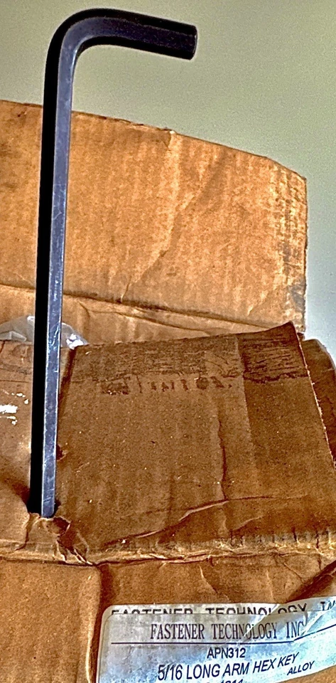 Genuine Allen 5/16” Long Arm Hex Key Wrench,  5-3/4" L, Alloy Steel, QTY: 2 - Image 1 of 1