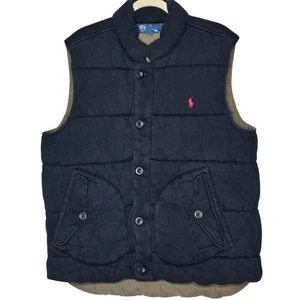 Polo Ralph Lauren Vintage Puffer Weste Herren XL Baumwolle Freizeit Ärmellos Jacke - Bild 1 von 8