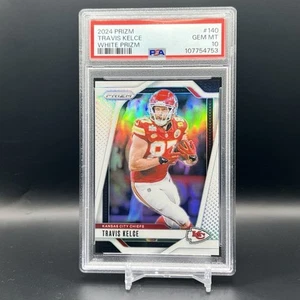 Tarjeta 2024 Panini Prizm Travis Kelce White Prizm/35 #140 PSA 10 gemas como nueva ¡Pop 1! - Imagen 1 de 2