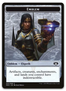 Emblem - Elspeth, Knight-Errant #4 NM Mythic Edition Guilds Ravnica Magic MTG - Picture 1 of 2