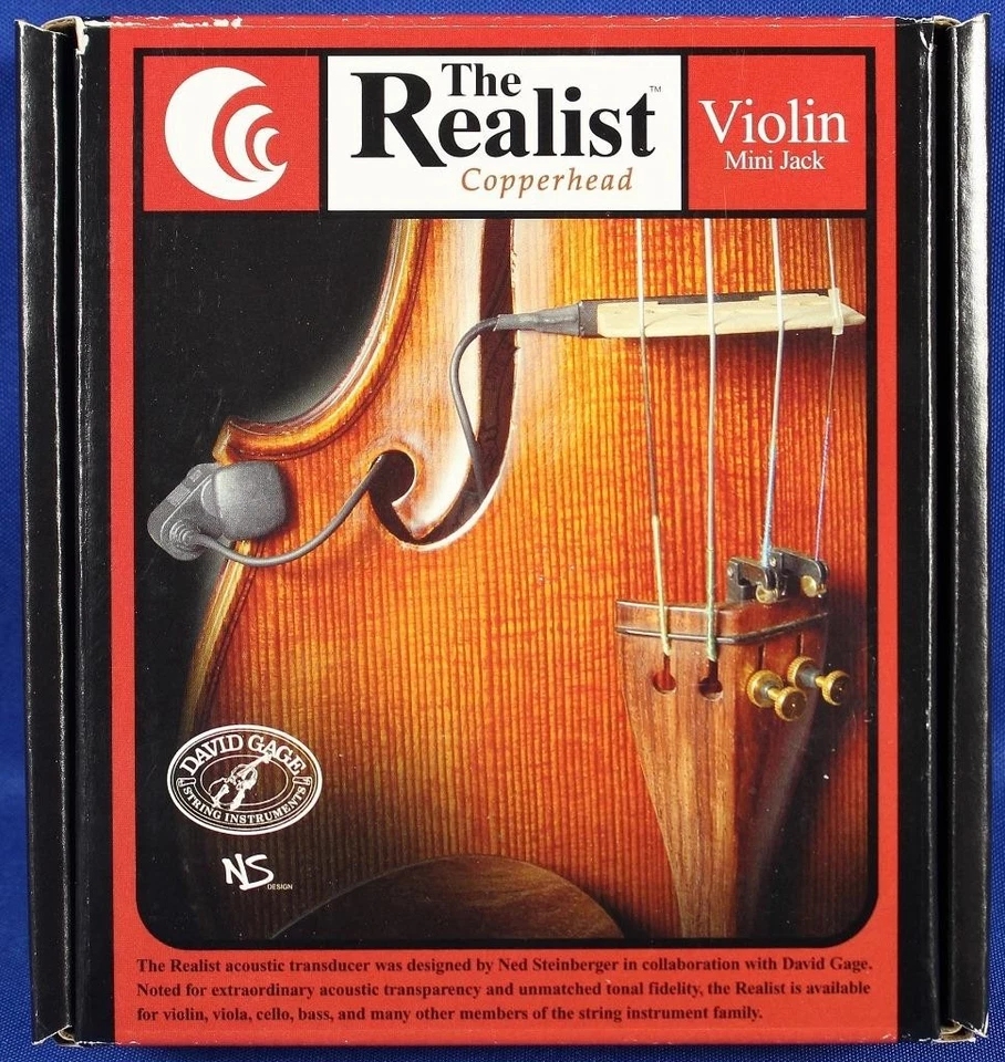 David Gage Steinberger The Realist Copperhead Acoustic Violin Transducer Pickup - Image 1 of 3