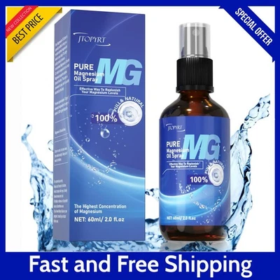 Aceite de magnesio 60 ml - Spray para pies, fácil de absorber, uso portátil y agradable para la piel... Foto 1 de 4