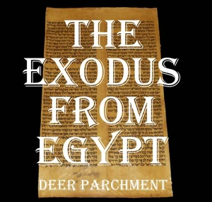 TORAH BIBLE VELLUM MANUSCRIPT FRAGMENT 200-250 YRS OLD MOROCCO Exodus from Egypt - Picture 1 of 11