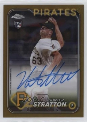 2024 Topps Chrome Rookie Auto Gold Refractor /50 Hunter Stratton #RA-HS Auto RC - Image 1 of 2