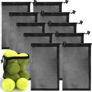 Mesh Drawstring Bag, Black - Picture 1 of 6