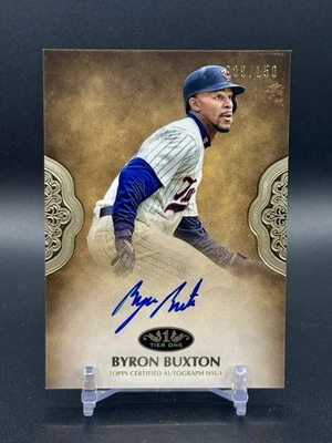 2019 Topps Tier One Prime Performers Autographs #PPABBU Byron Buxton Auto 89/150 - Image 1 of 3