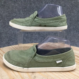 Sanuk Shoes Womens 7 Pair O Dice Casual Slip On Sneakers 1013816 Green Canvas - Picture 1 of 18