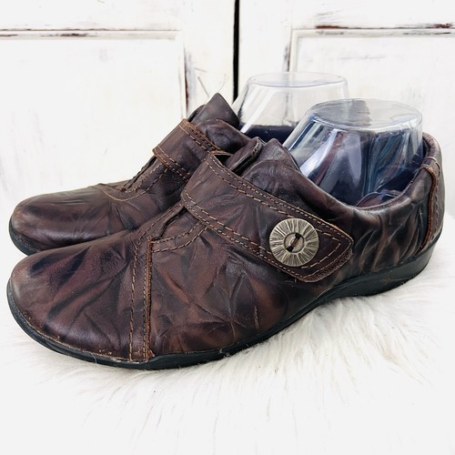 Mocassini Clarks Artisan Kessa Betty Espresso in pelle marrone testurizzata boho donna 10