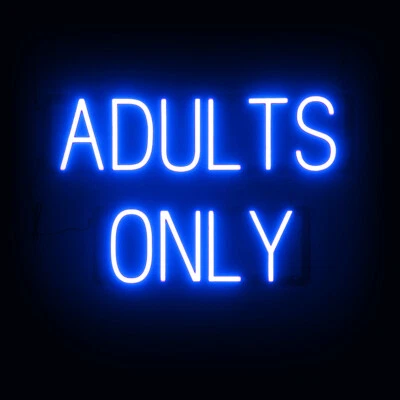 SpellBrite ADULTS ONLY Sign | Neon Sign Look, LED Light | 24.3" x 15.0" - Image 1 of 4