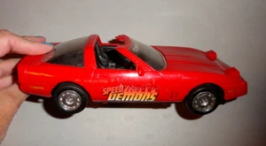 1980's New Bright Speed Demons Plastic Friction Corvette Hong Kong RED 1:20 - Picture 1 of 8