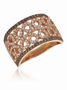 LeVian 14K Rose Gold 0.95 TCW Chocolate Diamond Ring Fancy Jewelry Gift – Size 7 - Picture 1 of 4