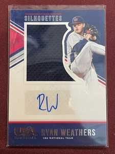 2018 USA Baseball Stars & Stripes Jerseys Blue Ink /199 Ryan Weathers #44 Auto - Picture 1 of 2