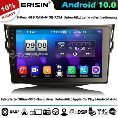 9" 8-Kern DSP Android 12 Autoradio GPS CarPlay Navi TOYOTA RAV4 (2006-2012) DAB+ - Bild 1 von 4