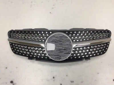 Front Grille Silver Color Start Look Fit FOR '02-'06 MERCEDES BENZ R230 SL-CLASS - Image 1 of 3