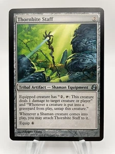 Thornbite Staff - Morningtide - Uncommon - MTG - Shaman Equipment - NM/M Cond - Picture 1 of 4
