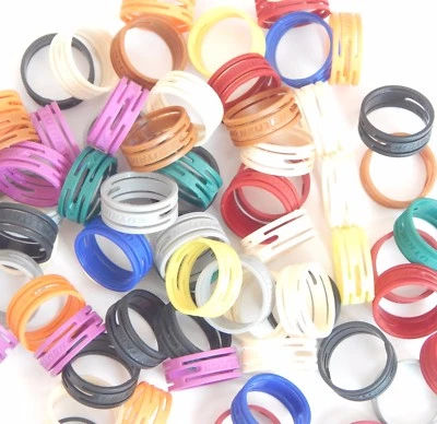 Anillos de identificación de color Neutrik COXX para XX XLRs paquete de 10 hombres y mujeres