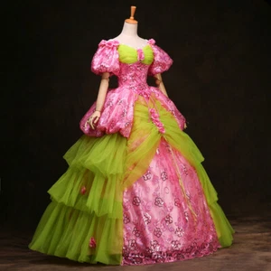 CountryWomen 1800s Marie Antoinette Masked Party Victorian BallGown WeddingDress - Picture 1 of 9