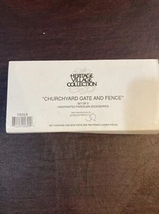 Department 56 Heritage Village Churchyard Gate and Fence Porcelain 5806-8 Box - Picture 1 of 5