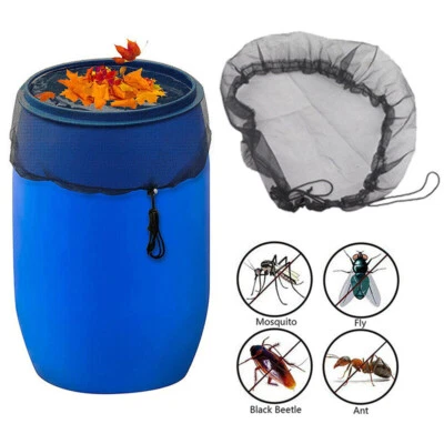 MARKENLOS Regentonnen Netz mit Kordel Regenfass Wasserfass Abdeckung Schutz Deckel Laub