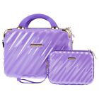 Marcy McKenna Hamptons Beauty Case and Mini Case Bundle 2-pc Set Purple NWT