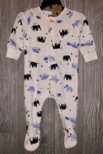 JOULES Cosmo Mini Mammoth Cream Blue Coverall NEW Infant Boys 6/9 9/12 mos - Picture 1 of 4
