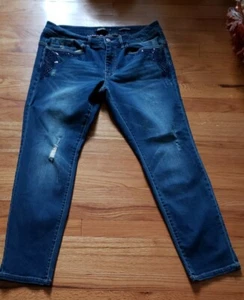 Nanette Lepore Thompson Boyfriend Stretch Embroidered Rhinestone Jeans Size 6 - Picture 1 of 11