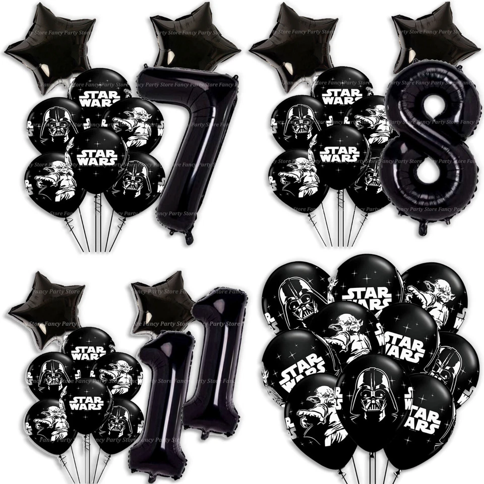 Globos de Star Wars Decoraciones de Fiesta de Cumpleaños Storm Trooper Yoda Helio Látex Foto 1 de 1