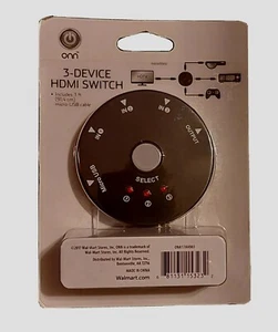 Brand New onn ONA17AV003 3-device HDMI Switch, Resolutions Up to 1080P - Picture 1 of 6