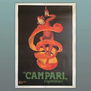 Manifesto Pubblicitario Originale Campari l'aperitivo - 1950 Cappiello - Spirite - Foto 1 di 8