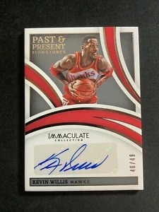 2018 Panini Immaculate Collection Auto Kevin Willis SP #/49 Hawks IPP-KWH - Picture 1 of 2