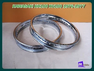 Fit Kawasaki KH100 KV100 1976-1977 F& R Steel Wheel Rim Set **bi4762** - Picture 1 of 5