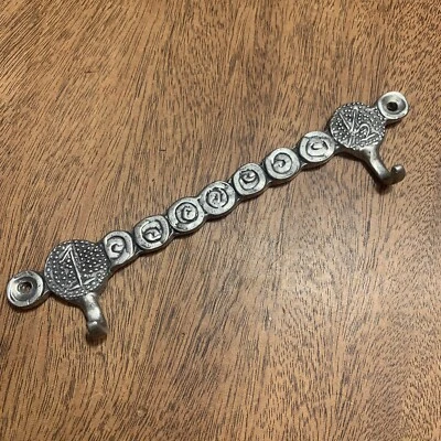 Crosby Taylor Raindrop Swirl Pewter Art Metal Hammered Measuring CUP Hook Holder - Image 1 of 4