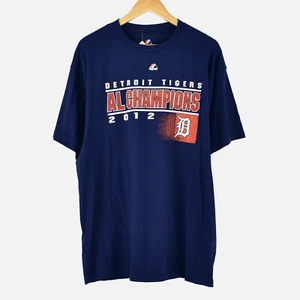 Detroit Tigers 2012 AL Champions Series MLB Athletic Logo Majestic Tee Shirt XL - Picture 1 of 5