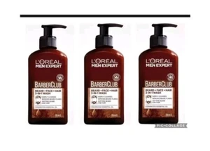 3x Loreal Men Expert Barber Club Beard Face & Hair Wash 200ml - Picture 1 of 6