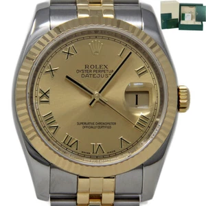 Rolex Datejust 36mm Steel Gold JUBILEE CHAMPAGNE 116233 *ROLEX CARD2021* #1935-2 - Picture 1 of 6