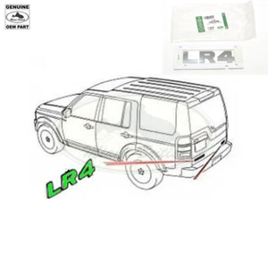 LAND ROVER REAR TAIL GATE DOOR DECAL BADGE STICKER LR4 LR018256 OEM - Picture 1 of 1