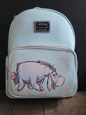 * Nuevo * Mini Mochila Loungefly ~ EEYORE ~ Disney Loungefly Azul Winnie the Pooh Foto 1 de 4