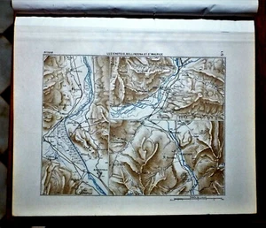 1881 Original Mappa Militare MARGA..LUZIENSTEIG - BELLINZONA - St MAURICE..SWISS - Bild 1 von 1
