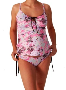 Maternity Swimsuit Size XS NWT Tankini Prego 2-piece print & adjustable bottoms - Picture 1 of 1