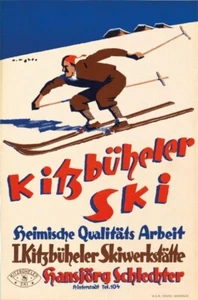 Kitzbüheler Ski : Alfons Walde : 1930 : Archival Art Print to Frame - Picture 1 of 2