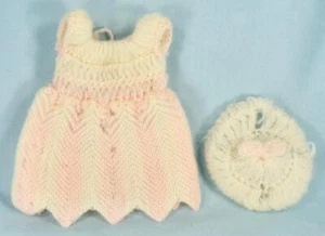 Ideal Tammy Knit Knack 9094-4 Crochet Knit Dress & Hat 1963 No Doll #14 As Is - Picture 1 of 11