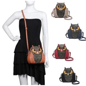 Lindo bolso bandolera pequeño con forma de búho boutique de hombro para mujer niña de cuero sintético - Imagen 1 de 21