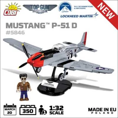 Top Gun Mustang P-51D - COBI 5846 - 350 brick fighter aircraft - Image 1 of 4