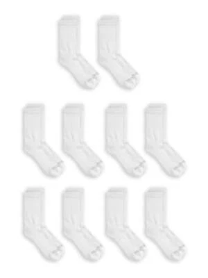 Meias femininas Fruit of The Loom Comfort Crew, pacote com 10 - Imagem 1 de 2