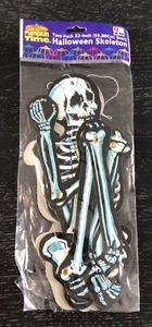 Vintage Halloween Scary Skeleton 22" Jointed Die Cut Hanging Two Pack Kmart NOS - Picture 1 of 5