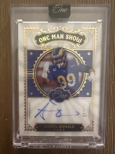 2021 Panini One Aaron Donald One Man Show Auto Gold /10 #176 - Picture 1 of 2
