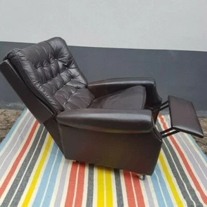 chesterfield sessel schwarz echt Leder mit Liegefunktion black Kult - Bild 1 von 4