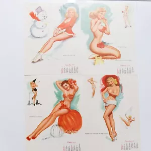 Fogli calendario Pinup Girl 1955 TN Thompson anno completo 12 mesi John Baumgarth - Foto 1 di 5