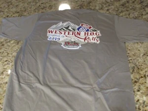 FOR HARLEY-DAVIDSON H.O.G. RALLIES 2019 T-SHIRT GREY SZ L NEW. - Imagen 1 de 4